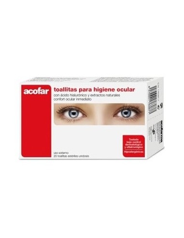 Acofarderm Toallitas Higiene Ocular 20 U