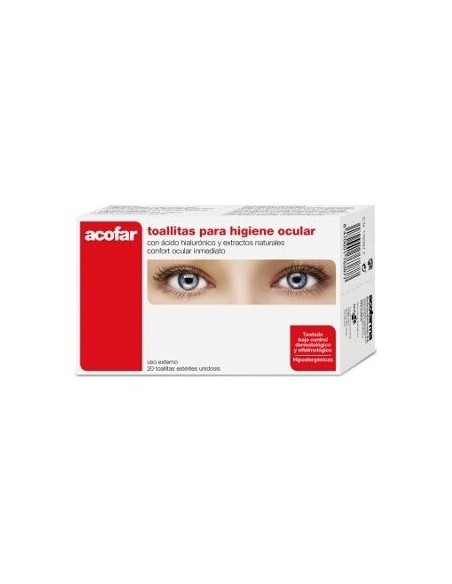 Acofarderm Toallitas Higiene Ocular 20 U