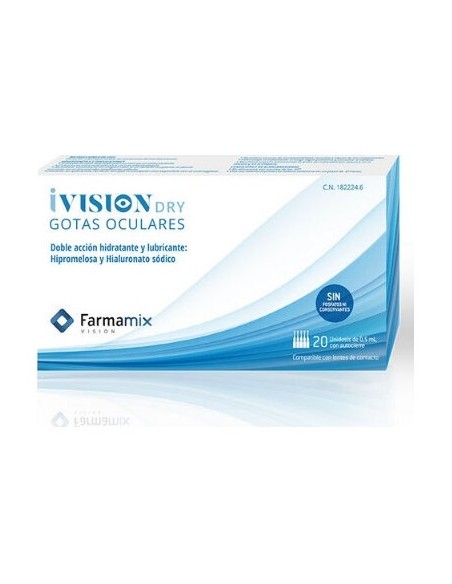 Ivision Dry Grotas Oculares Unidosis 20X0.5 Ml
