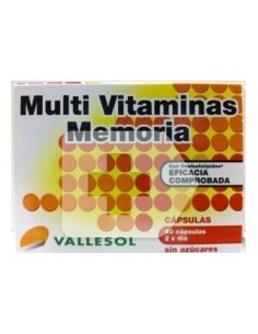 Vallesol Multi Vitaminas Memoria 40 Cápsulas