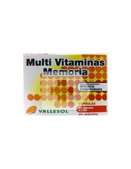 Vallesol Multi Vitaminas Memoria 40 Cápsulas