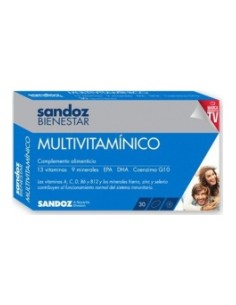 Sandoz Bienestar Multivitamínico 30 Cáps.