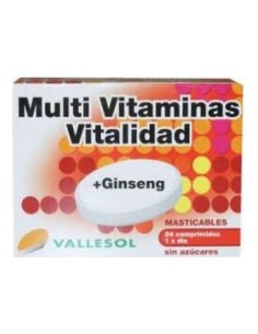 Vallesol Multivit+ Ginseng 24Comp Masticables
