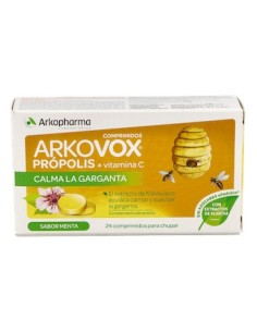 Arkovox Própolis + Vitamina C Sabor Menta 24Comp