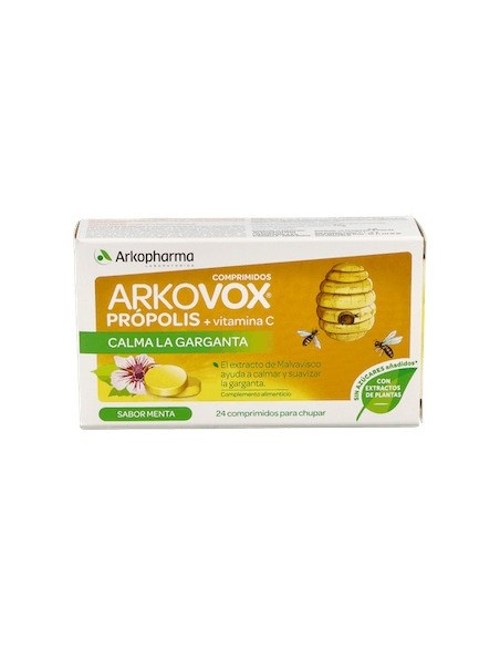 Arkovox Própolis + Vitamina C Sabor Menta 24Comp
