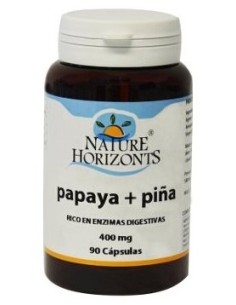 Nature Horizonts Papaya Y Piña 400Mg 90 Capsulas