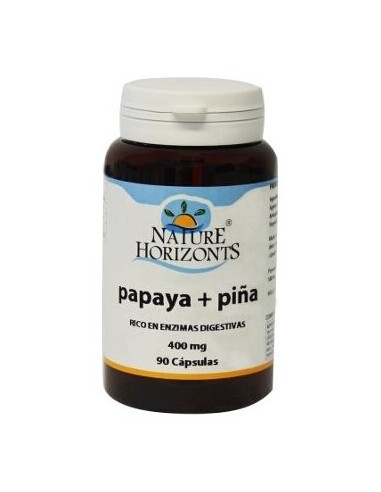 Nature Horizonts Papaya Y Piña 400Mg 90 Capsulas