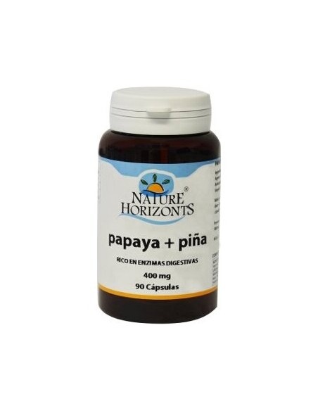 Nature Horizonts Papaya Y Piña 400Mg 90 Capsulas
